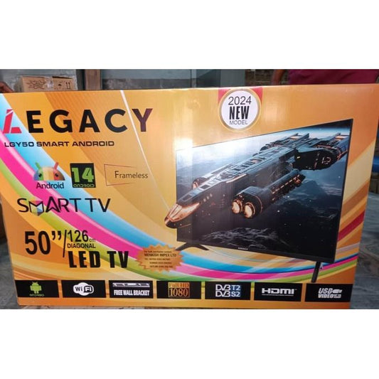 Legacy LGY50 - Frameless Smart Android LED TV - Black
