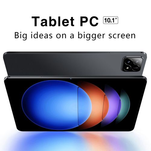 VFredtxol 6S 10.1 Inch Android 13 Tablet RAM 8GB Storage 512GB Black